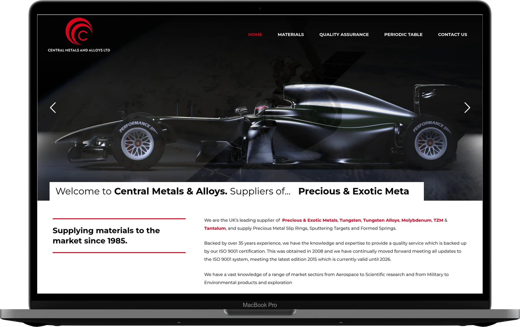 Central Metals — MacBook Pro isolated