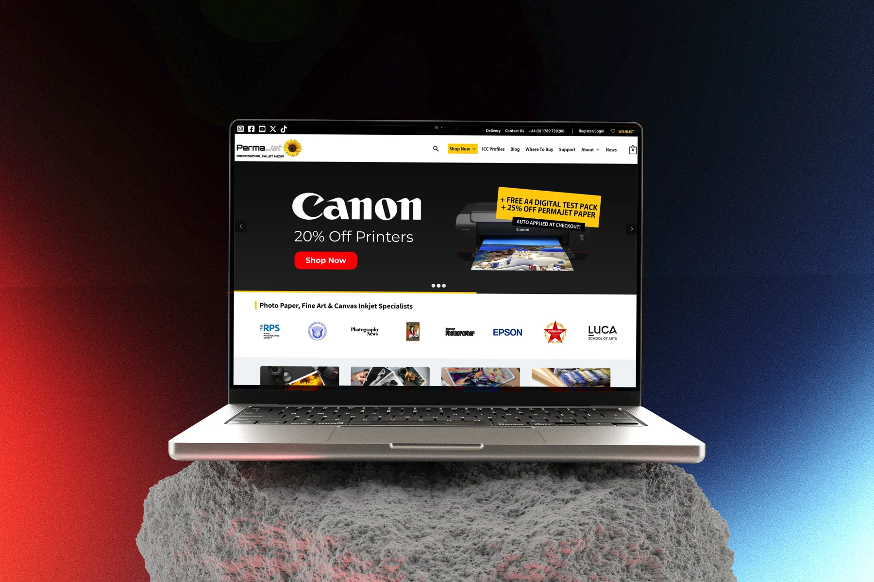 Permajet — MacBook 14-inch on stone